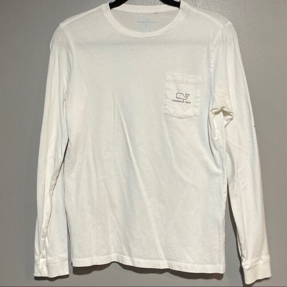 ✨Vineyard Vines✨ White & Navy Long-sleeve Tee